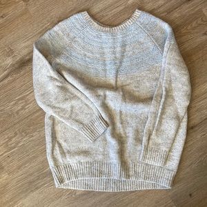 Loft sweater light great with light blue fair isle neckline